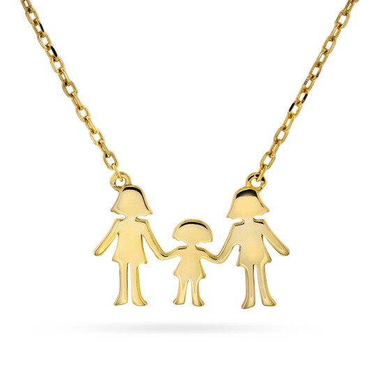 Pan Jewelry, Familiesmykke med mødre og en datter, forgylt sølv