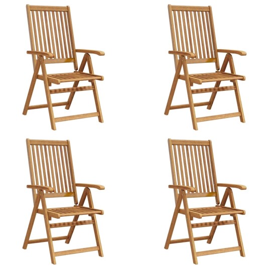 vidaXL Klappstoler 4 stk heltre akasie
