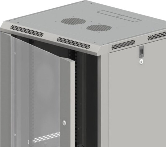 Q-Lantec Veggskap 19" 12U (Sw-12U-600-500-N-Dmj-Op-Rp-B-S)