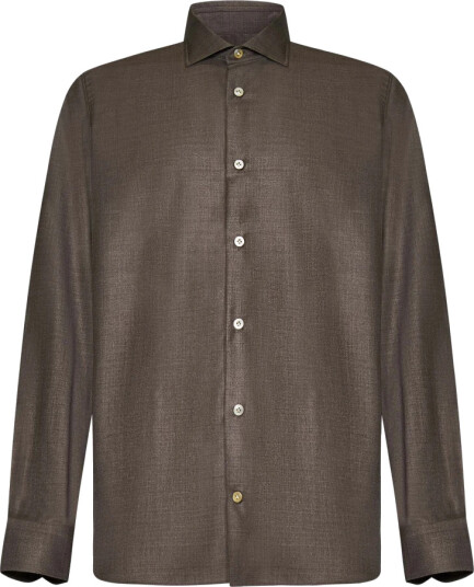 Franzese Collection Herre Skjorter Brun 5XL,