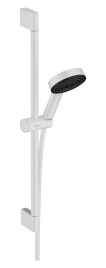 hansgrohe Pulsify Select S Dusjsett 105 Ø105, 3jet, m/dusjstang 65 cm, Hvit Matt hansgrohe Pulsify Select S Dusjsett 105 Ø105, 3jet, m/dusjstang 65 cm, Hvit Matt