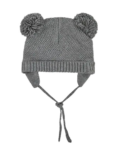 Boboli Knitwear Hat For Baby -Bci - Grey - XS/45 Boboli Knitwear Hat For Baby -Bci - Grey - XS/45