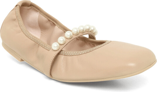 Stuart Weitzman Goldie Ballet Flat Beige 37.5