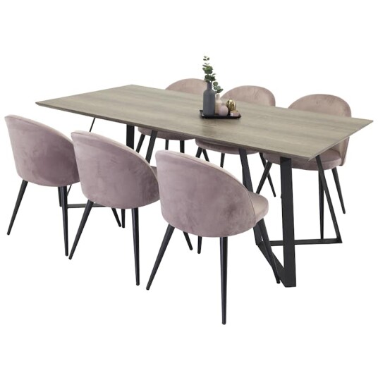 Venture Home Spisegruppe Venture Home Madde med 6 Valentina Stoler GR91000 176