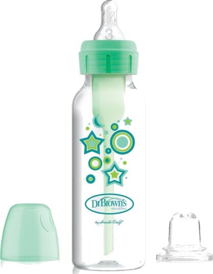 Dr. Brown's Tåteflaske 250ml Grønn/Klar Dr. Brown's Tåteflaske 250ml Grønn/Klar