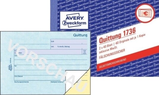 Avery 1736 5 Blå Hvit A6 148 X 105 Mm 40 Sider