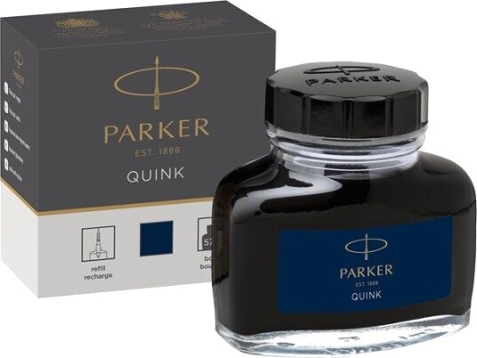 Parker Fountain Pen Ink Bottle  Blå-Svart QUINK Ink  57 ml Fountain Pen Refill