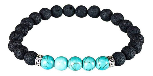 Armbånd med vulkansten - Turkis Armbånd med vulkansten - Turkis