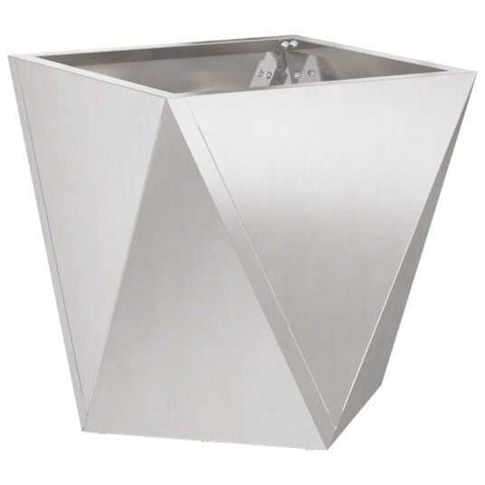 vidaXL Plantekassed 2 pcs sølv 30 x 30 x 30 cm Rustfritt Stål