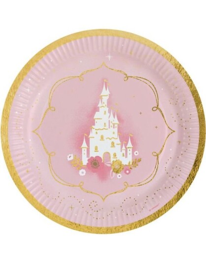 Amscan 8 stk Happy Princess for a Day Tallerkener 23 cm 9906311 66