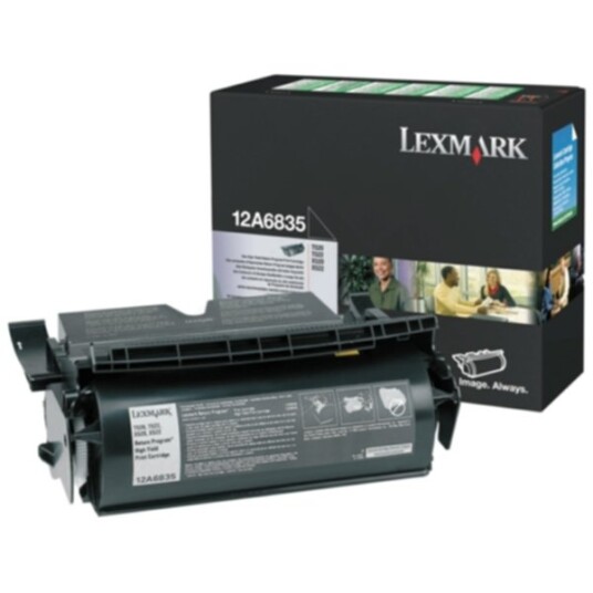 Lexmark 12A6835 Tonerkassett sort 20.000 sider, høy kapasitet, return Lexmark 12A6835 Tonerkassett sort 20.000 sider, høy kapasitet, return
