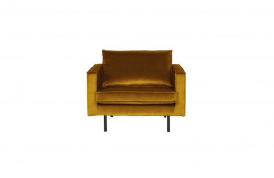 BePureHome Rodeo Lenestol velur - Okker Unoliving