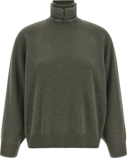 Brunello Cucinelli Dame Strikkevarer Grønn XS,