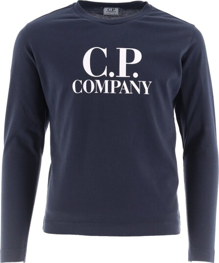 C.P. Company Genser Total Eclipse Blue/Hvit m. Logo C.P. Company 8 år 128 Genser Blå