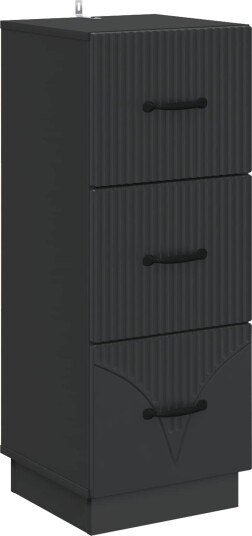 vidaXL Skuffeskap Svart 33 x 34,5 x 87 cm Konstruert tre vidaXL Skuffeskap Svart 33 x 34,5 x 87 cm Konstruert tre