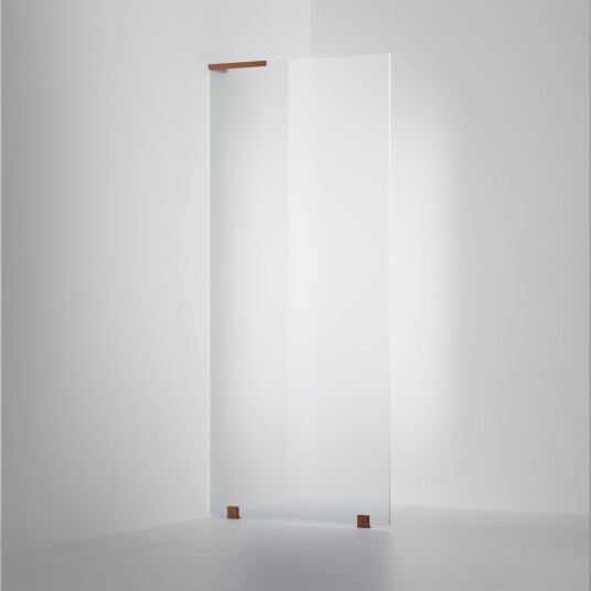 INR Iconic Nordic Rooms Dusjvegg ARC 20 Original Skjermvegg Måltilpasset Brushed Bronze / Venstre Frost Glass