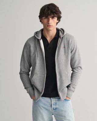 Hettejakke med shield-logo GREY MELANGE S