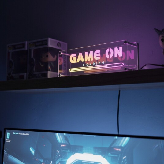 Game On neon skilt LED lys   RGBIC Bluetooth