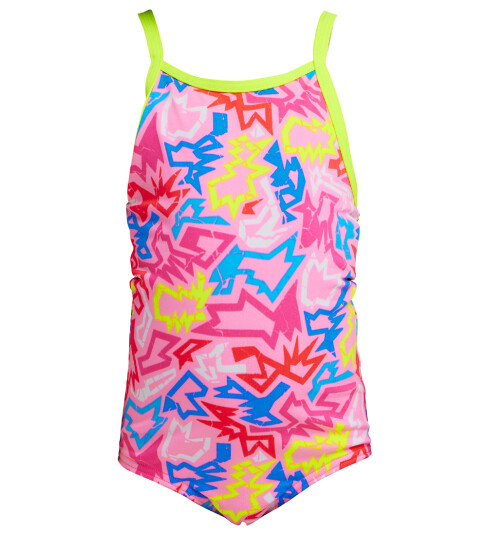 Funkita Badedrakt Trykt UV50+ Rock Star 86 Badetøy Flerfarget Rosa
