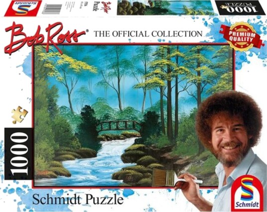 Schmidt Puzzles Puslespill 1000 Brikker Bob Ross: Secluded Bridge