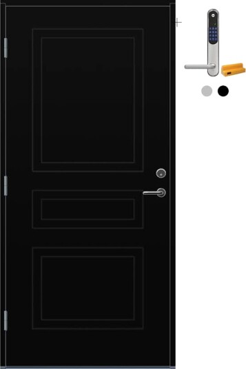 Ytterdør Bygg1 Arna med Yale Doorman Classic Home