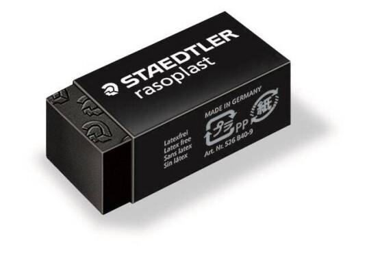 Staedtler Viskelær Rasoplast 33x16x13mm Sort