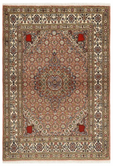 Håndknyttet. Opphav: Persia Moud Mahi Teppe 100x142