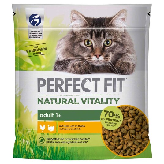 Perfect Fit Natural Vitality Adult 1+ Kylling Og Kalkun 650 G
