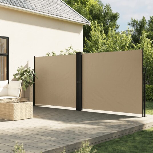  Uttrekkbar sidemarkise beige 160x1200 cm 4004825