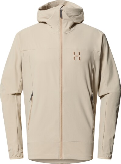 Haglöfs Men"s Rosson Softshell Hood Chalk Beige L Haglöfs Men"s Rosson Softshell Hood Chalk Beige L