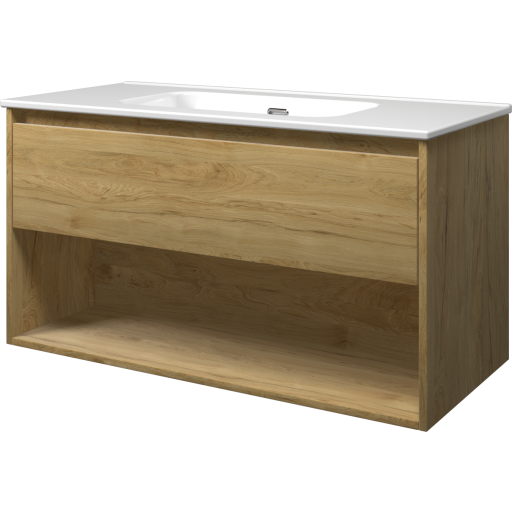 Sanibell Proline møbelpakke, uten armaturhull, 101x46 cm, ideal eik Sanibell Proline møbelpakke, uten armaturhull, 101x46 cm, ideal eik