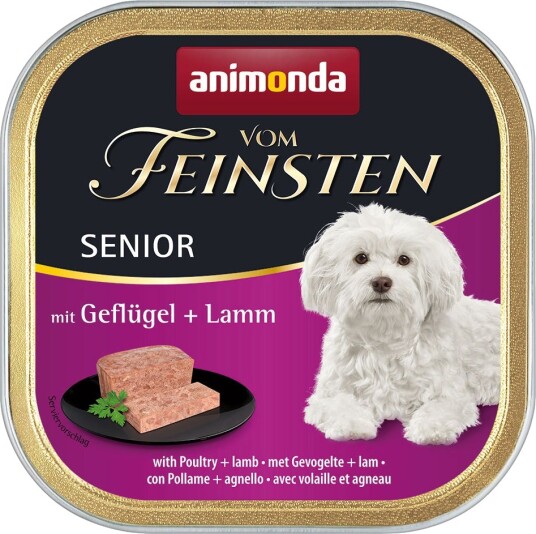 Animonda Vom Feinsten Våtfôr Senior Fjærkre & Lam 6 X 150 G