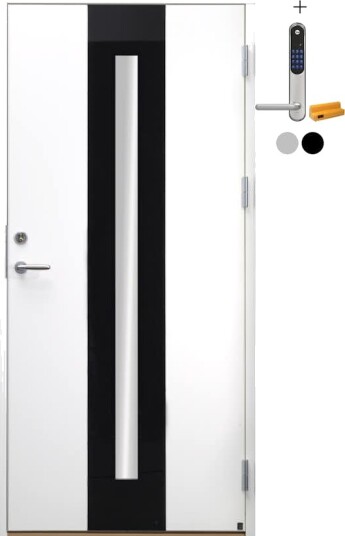 Ytterdør Tundøren Koto 103 G13 Hvit med Yale Doorman Classic Home