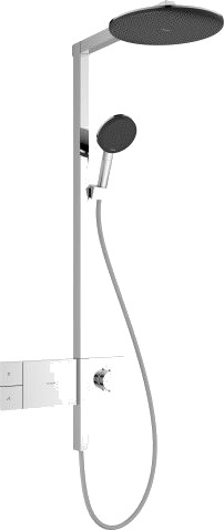 Hansgrohe Raindance Alive S Showerpipe dusjsett, vannsparende, krom Hansgrohe Raindance Alive S Showerpipe dusjsett, vannsparende, krom