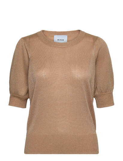 Minus Msliva Puff Sleeve Metallic Knit Pu - Beige - XS Minus Msliva Puff Sleeve Metallic Knit Pu - Beige - XS