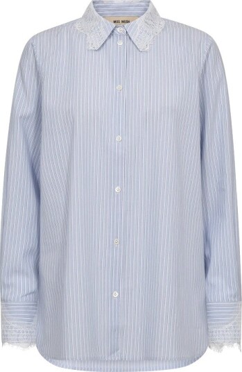 MOS MOSH Mmelinda Stripe Lace Shirt Blue XL