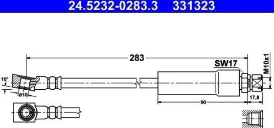 ATE 24.5232 0283.3 Bremseslange