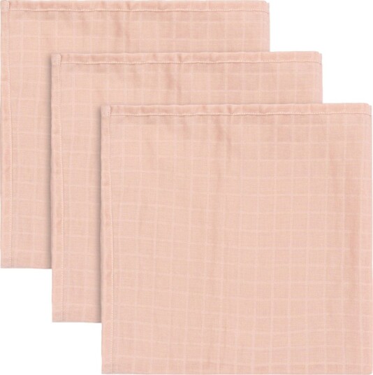 Konges Sløjd Stoffklutene Muslin 65x65 cm 3-Pack Mahogni