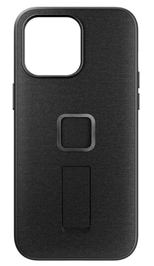 Peak Design iPhone 15 Pro Max Stoffdeksel med SlimLink Brakett og Finger Loop - MagSafe Kompatibel - Charcoal