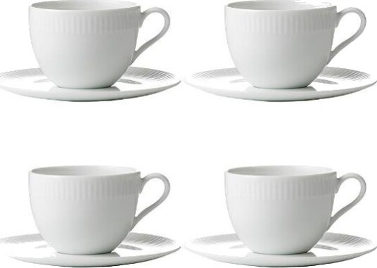 Aida Relief kaffekopp m/underkopp 20 cl 4 stk Aida Relief kaffekopp m/underkopp 20 cl 4 stk