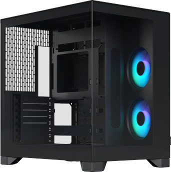 Fractal Design Pop 2 Vision Miditower Kabinett med RGB Belysning - Sort