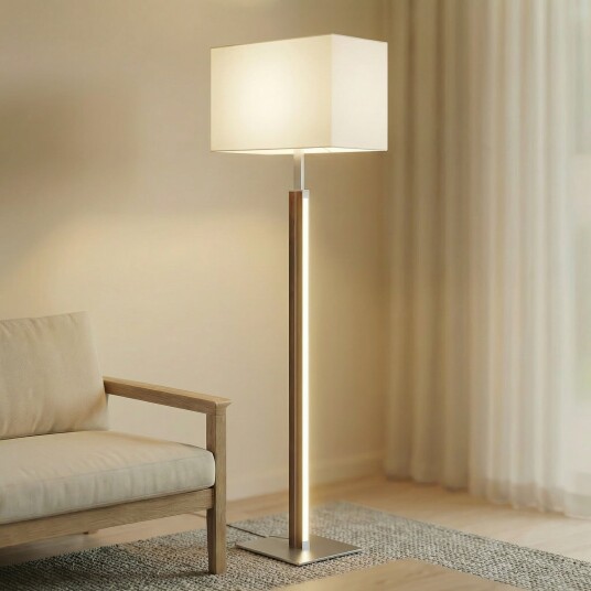 Gulvlampe Quitani Lisene dimmbar Trefarget Stue Stoff / Tekstil Design 48 162 Trefarget Gulvlampe Quitani Lisene dimmbar Trefarget Stue Stoff / Tekstil Design 48 162 Trefarget