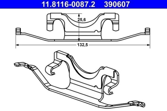 Ate Fjær bremsecaliper ATE 11.8116 0087.2