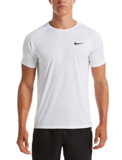 NIKE SWIM Nike Essential Short Sleeve Hydroguard - White - S