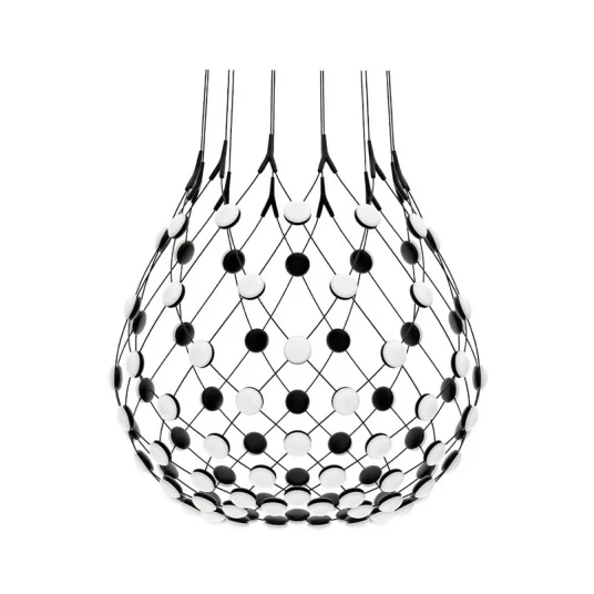 Luceplan Mesh Pendel Ø80xH60 4m w/Wireless Kit Black
