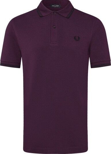 Fred Perry Twin Tipped Fp Shirt PLUM/BLACK L Fred Perry Twin Tipped Fp Shirt PLUM/BLACK L