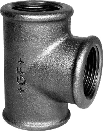 GF Sort T-rør 1" for varmeinstallasjoner - Ubehandlet bløtstøpt metal GF Sort T-rør 1" for varmeinstallasjoner - Ubehandlet bløtstøpt metal