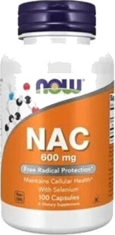 Now NAC Acetyl Cysteine 600 mg 100 kapsler Now NAC Acetyl Cysteine 600 mg 100 kapsler