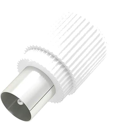 HAMA Antenneplugg Coax Hvit
