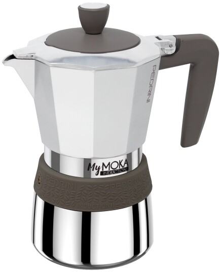 Pedrini MyMoka Induksjon Espressokanne Brun/Rustfritt St??l 6 kopper Pedrini MyMoka Induksjon Espressokanne Brun/Rustfritt St??l 6 kopper